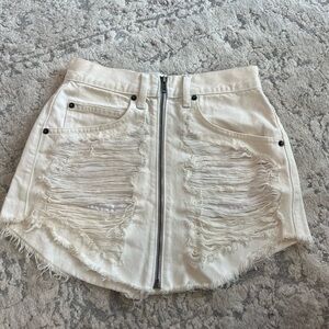 Carmar white denim skirt
